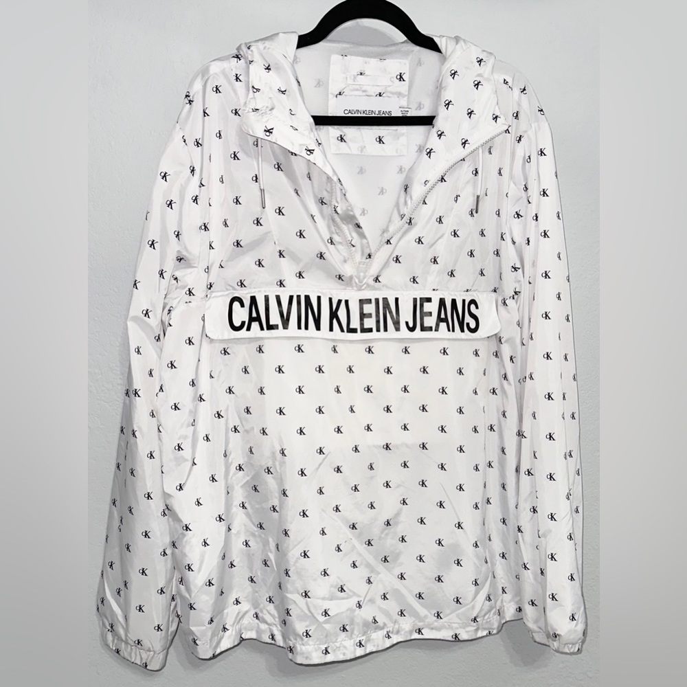 Calvin Klein CK Logo Windbreaker Hooded Jacket